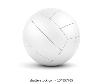 White Soccerball Closeup. 3d Illustration.