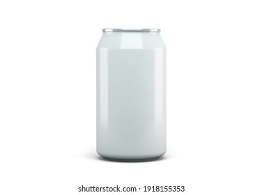 White Soda Can Isolated From The Background. 3d Rendering