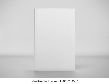 White Soft Cover Book Mockup, 3D Rendered On Light Gray Background
