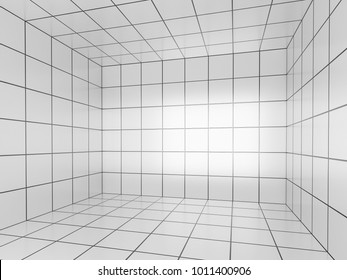 White Space With  Perspective Grid , 3d