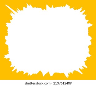 White splash on a yellow background border