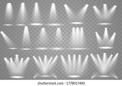 White Spotlight Light Effectglow Isolated White Stock Illustration ...