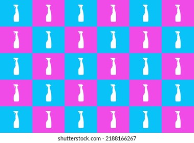 A white spray bottle for house cleaning lies on a colorful background - Powered by Shutterstock