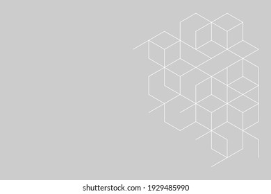 White Square Abstract Lines Illustration Background