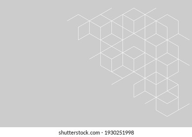 White Square Abstract Lines Illustration Background