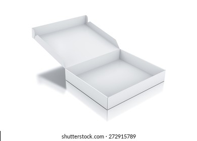 White Square Box. High Resolution 3D Rendered Illustration.