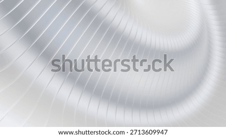 White striped background, 3D lines design, abstract waves, silvery white background for business presentations, 3D illustration.
