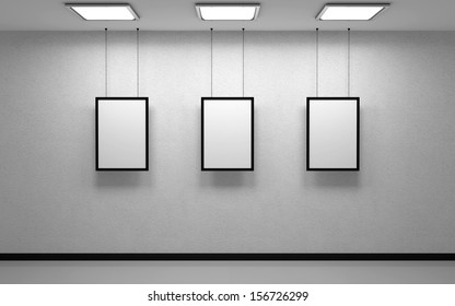 White studio and three picture