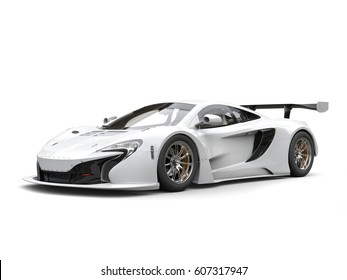 White Stylish Modern Concept Super Car  - 3D Render