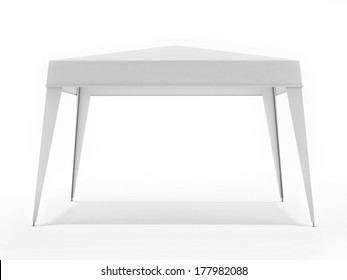 White Suny Canopy Isolated on White Background