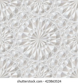white surround ornamental pattern 3d