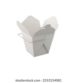 A white takeout container commonly used for serving Asian cuisine. - Powered by Shutterstock