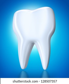 Tooth On Blue Background Vector Illustration Stock Vector (Royalty Free ...