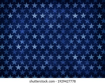 White transparent stars on blue background