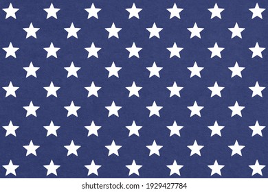 White Transparent Stars On Blue Background