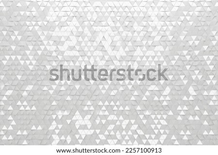 White triangular abstract background, Grunge surface, 3d Rendering