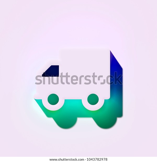 White Truck
Icon. 3D Illustration of White Buy, E-Commerce, Shipping, Speed,
Icons With Blue and Green
Shadows.