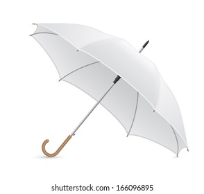 White Umbrella Illustration Isolated On Background