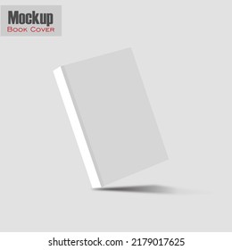 White Vertical Cover Letter Mockup Template Realistic Image With Sample Illustration Design. Vertical White Hardcover Book. Visual Mockup. Template With Sample Design. 3D Illustration.