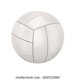 White Volleyball Isolated On White Background Stock Illustration ...
