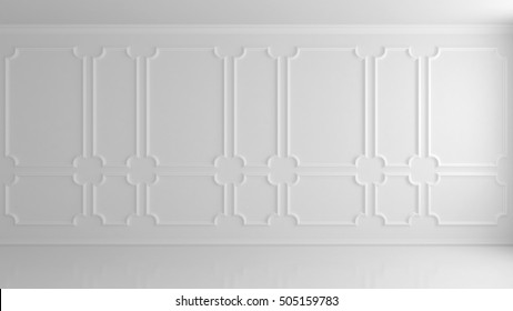 White wall in a classic style