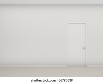 White Wall And The Closed Door