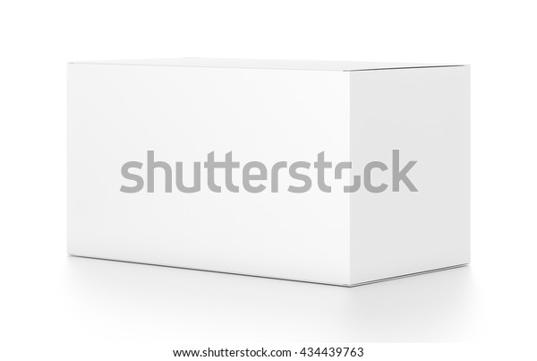 Download White Wide Horizontal Rectangle Blank Box Stock Illustration 434439763