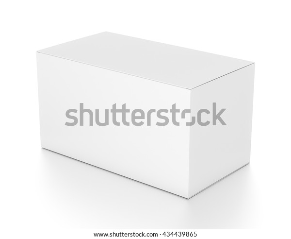 Download White Wide Horizontal Rectangle Blank Box Stock Illustration 434439865