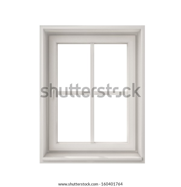 白い背景に白い窓枠 のイラスト素材