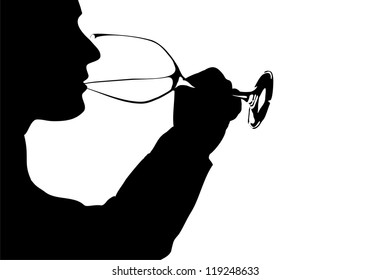 White Wine Drinker, Silhouette