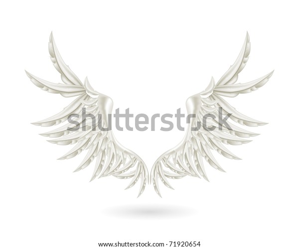 White Wings Bitmap Copy Stock Illustration 71920654 | Shutterstock