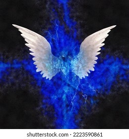 White Wings Painting  3D rendering