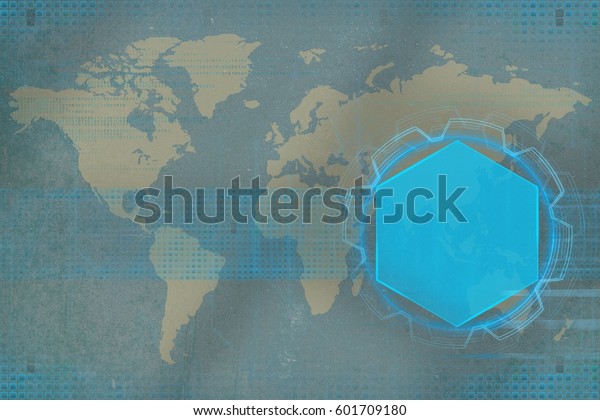 Download White World Map Digital Mockup Electronic Stock Illustration 601709180