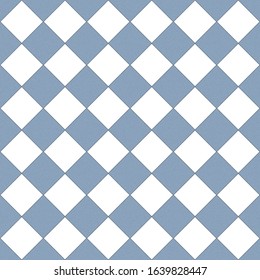 White/Blue Seemless Retro Checker Pattern. (Template)