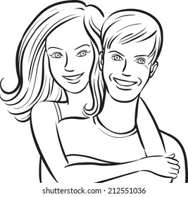 Boyfriend Girlfriend Drawing Images Stock Photos Vectors Shutterstock