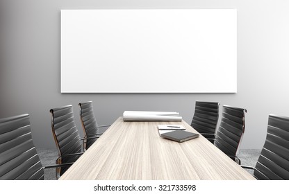 Whiteboard in meeting room.Meeting room designer.