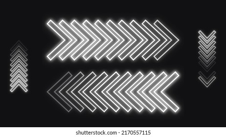 White-colored Arrow Stroke Animation Transition Background. Loopable Arrow Background.