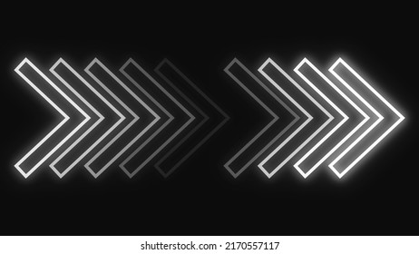 White-colored Arrow Stroke Animation Transition Background. Loopable Arrow Background.