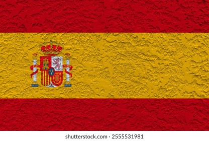 white-concrete-wall-texture-background-Spain-Flag.jpg: White concrete wall texture with a rough finish, ideal for creating a modern, industrial look, featuring Spain flag-inspired colors. - Powered by Shutterstock