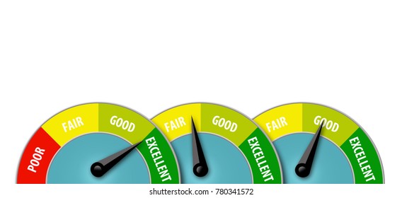Why do you have different credit scores with the big three credit rating bureaus? Different data or data has not been updated are a couple causes. This 3-D illustration goes with this idea of differen