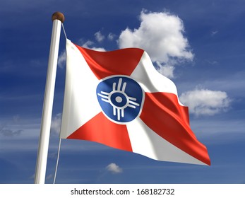 Wichita City flag (isolated with clipping path)