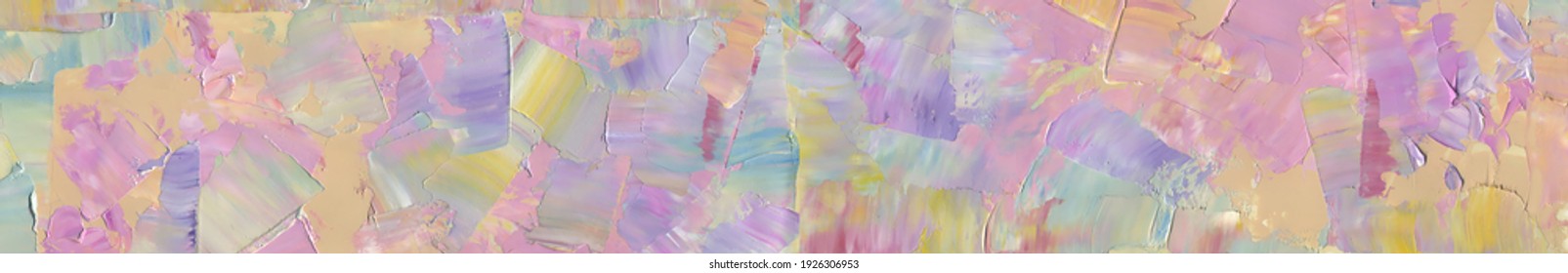 Wide abstract background stylized texture in pastel positive color as wallpaper, pattern, art print, tv art, etc. Natural texture of oil paint. High quality details.