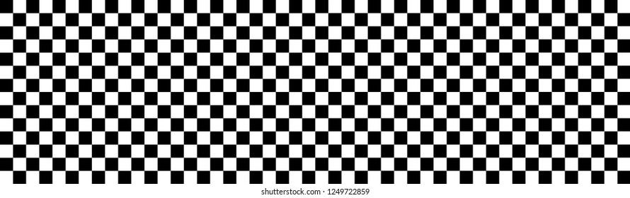 Wide Background Banner Checkered Black And White