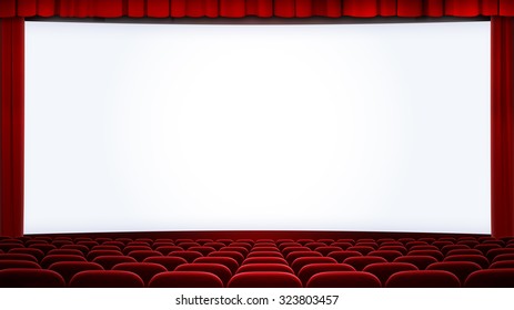 Wide Cinema Screen Background Cropped Aspect Stock Illustration ...