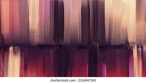 Wide modern artwork, oil painting on canvas, large size artistic texture. Brush smears grungy background, hand painted brown and dark burgundy colored pattern