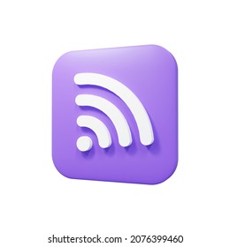 Wifi Hotspot 3d Icon. Isolated Wifi Logo Button, Design Element. 3d Render Illustration.