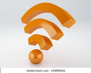 Wifi Icon. 3d Illustration