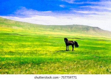 モンゴル 馬 山 のイラスト素材 画像 ベクター画像 Shutterstock