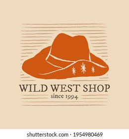 Wild West Shop Logo Hand Drawn Stock Illustration 1954980469 | Shutterstock