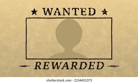 Wild West Wanted Posters with Human Figure and Paper Texture - Powered by Shutterstock